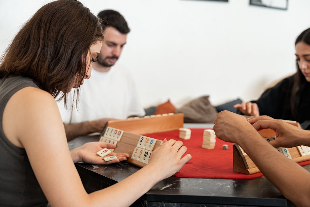 Adults enjoying a fun game of Rummy
